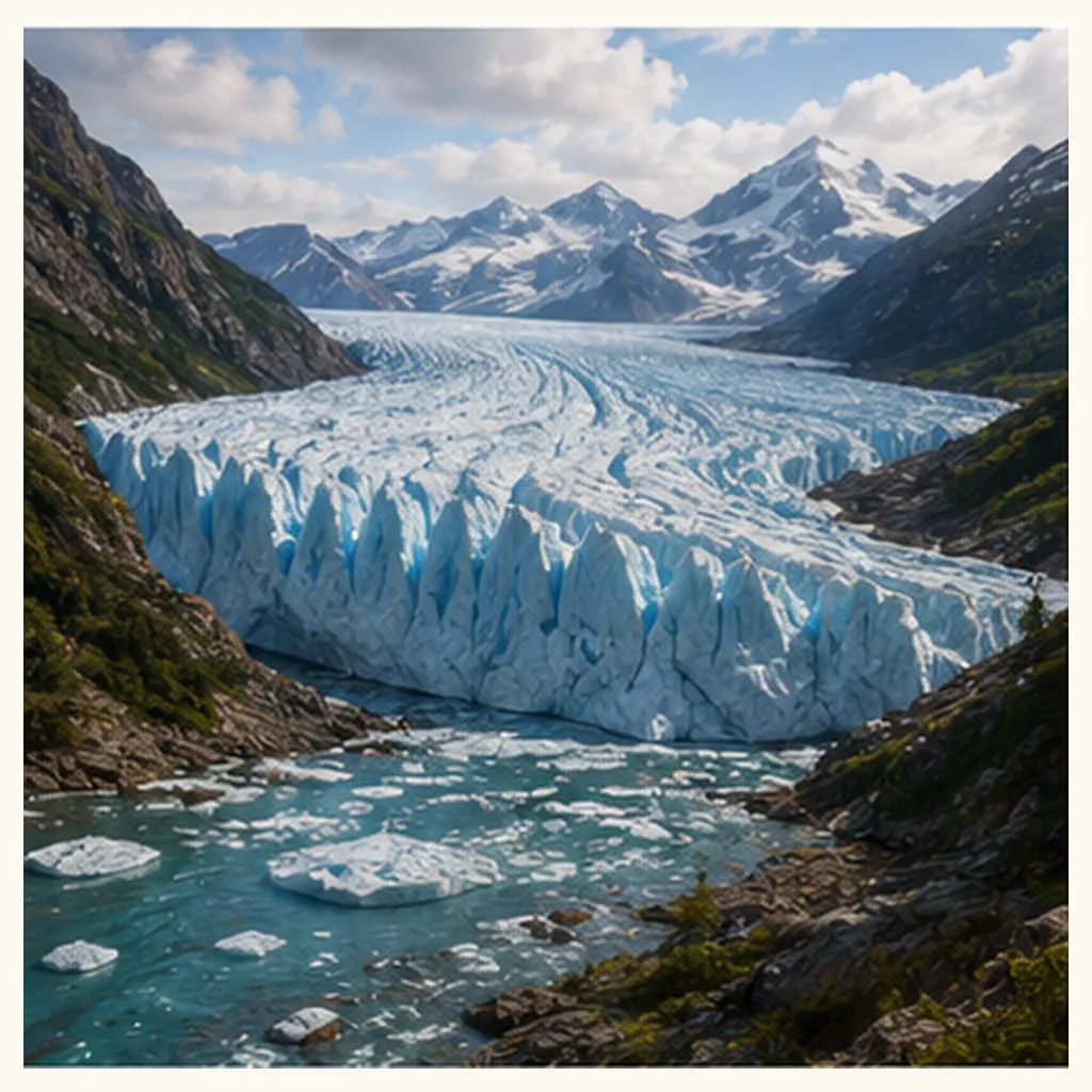 Illustration of a glacier for the question "What is a glacier?"