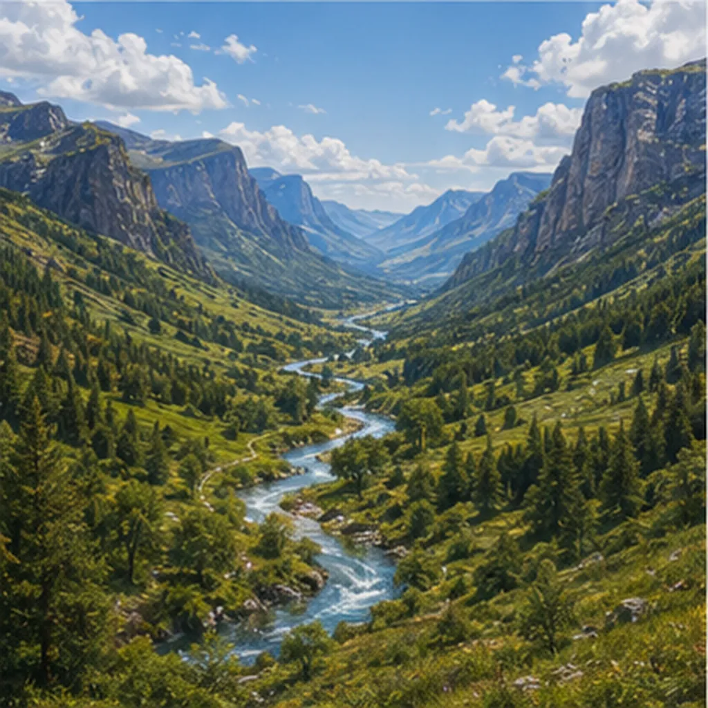 Illustration of a valley for the question "What is a valley?"
