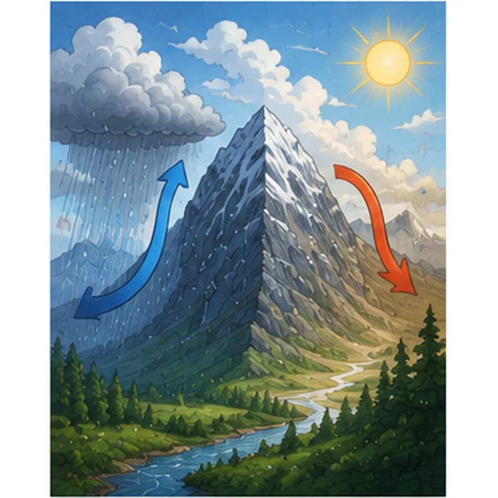 Illustration of mountains make their own weather for the question "Why do mountains make their own weather?"