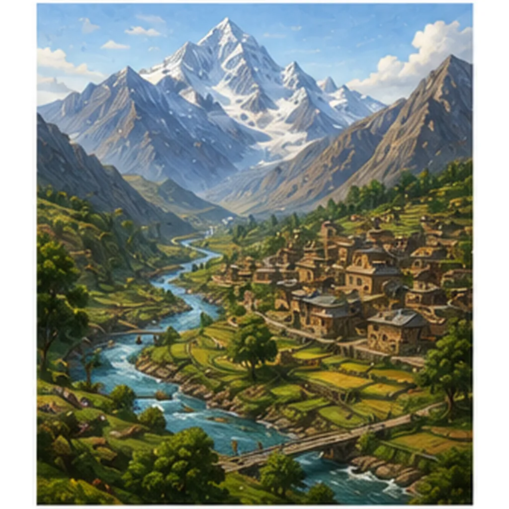 Illustration of mountains shape where people live for the question "How did mountains shape where people live?"