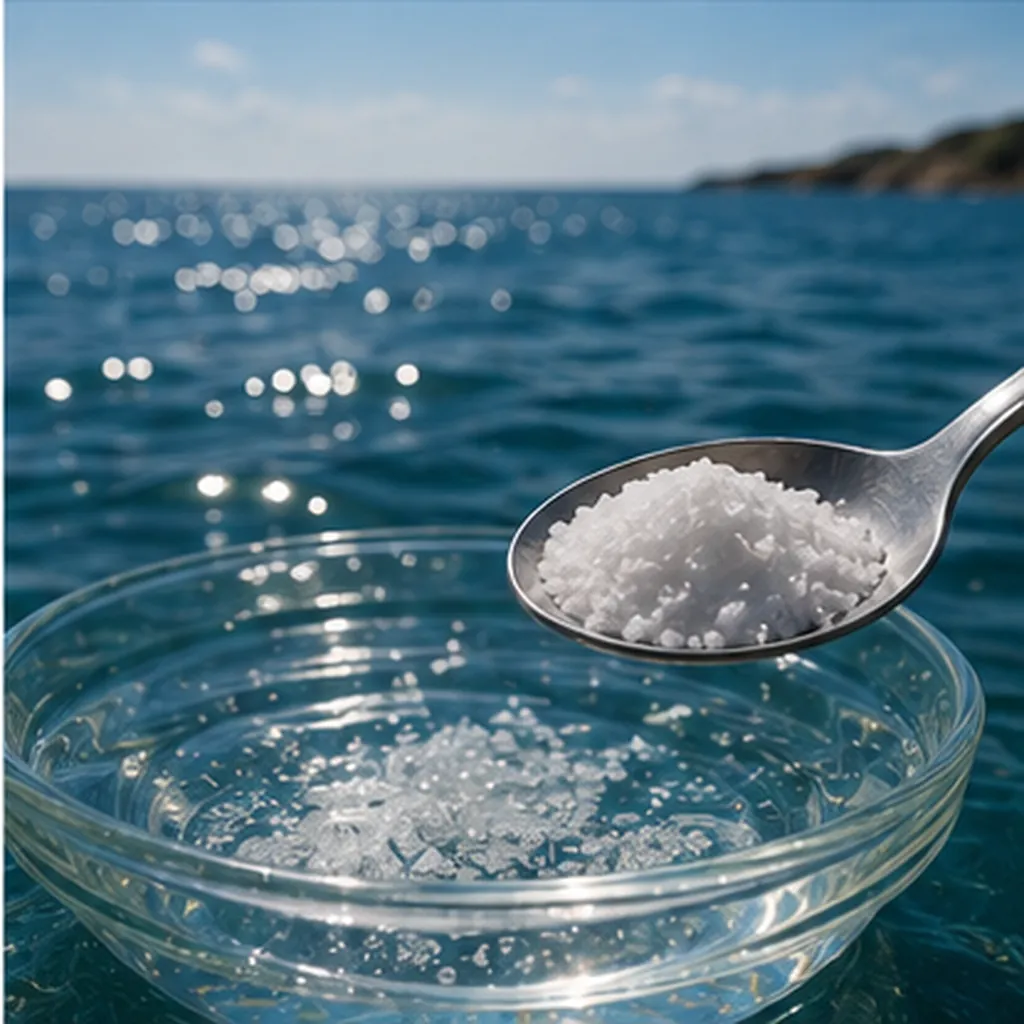 Illustration of the ocean salty for the question "Why is the ocean salty?"