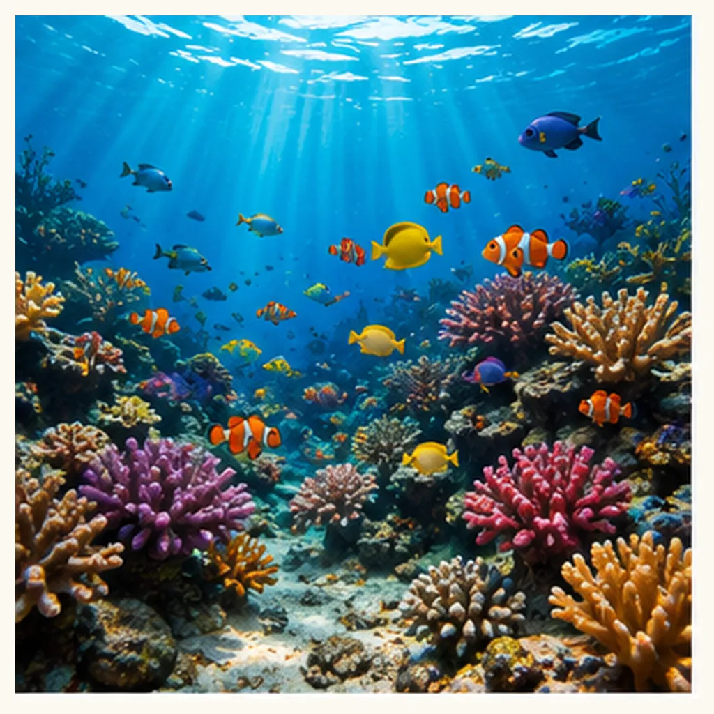 Illustration of a coral reef for the question "What is a coral reef?"