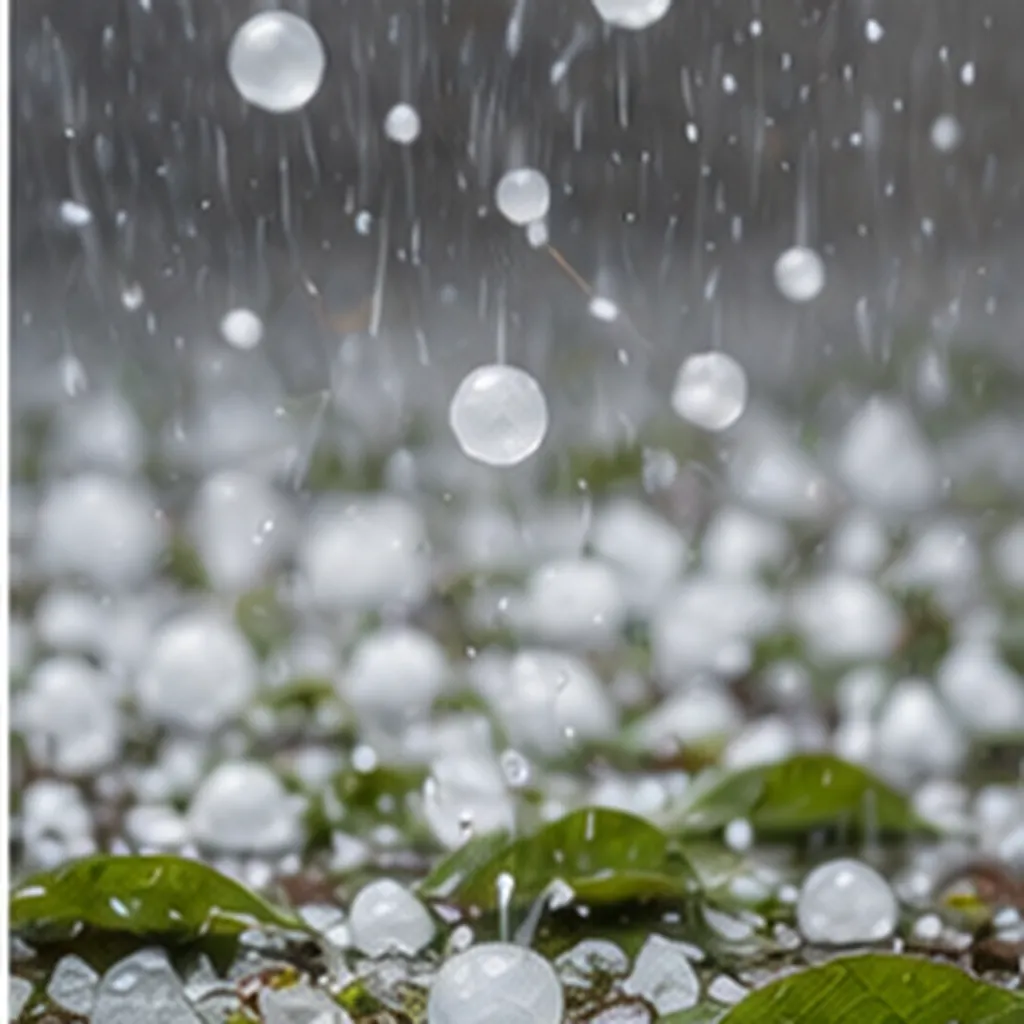 Illustration of some places get hail instead of rain for the question "Why do some places get hail instead of rain?"