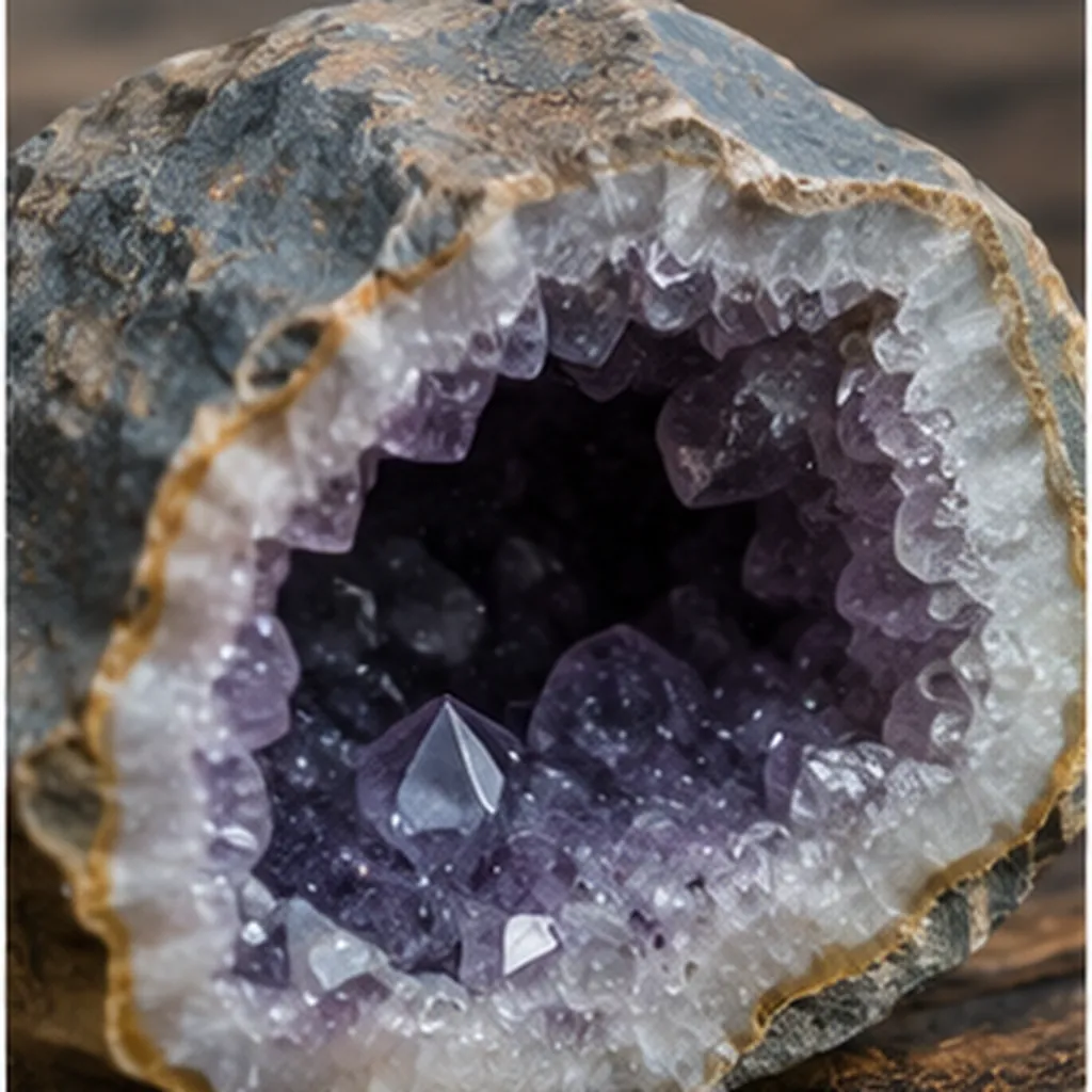 Illustration of a plain grey rock sometimes hide sparkling crystals inside for the question "Why does a plain grey rock sometimes hide sparkling crystals inside?"