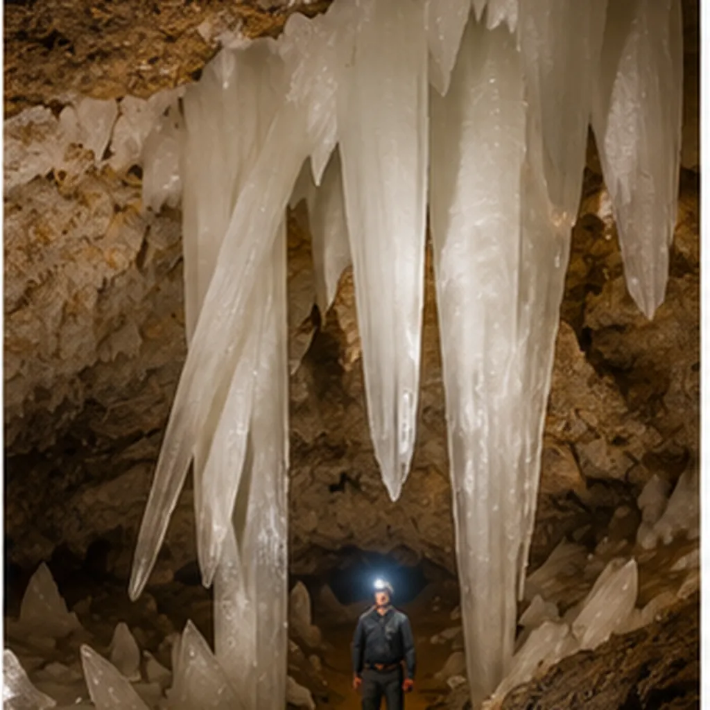 Illustration of some caves grow crystals as long as a bus for the question "How do some caves grow crystals as long as a bus?"