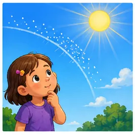 Illustration of the sky blue for the question "Why is the sky blue?"