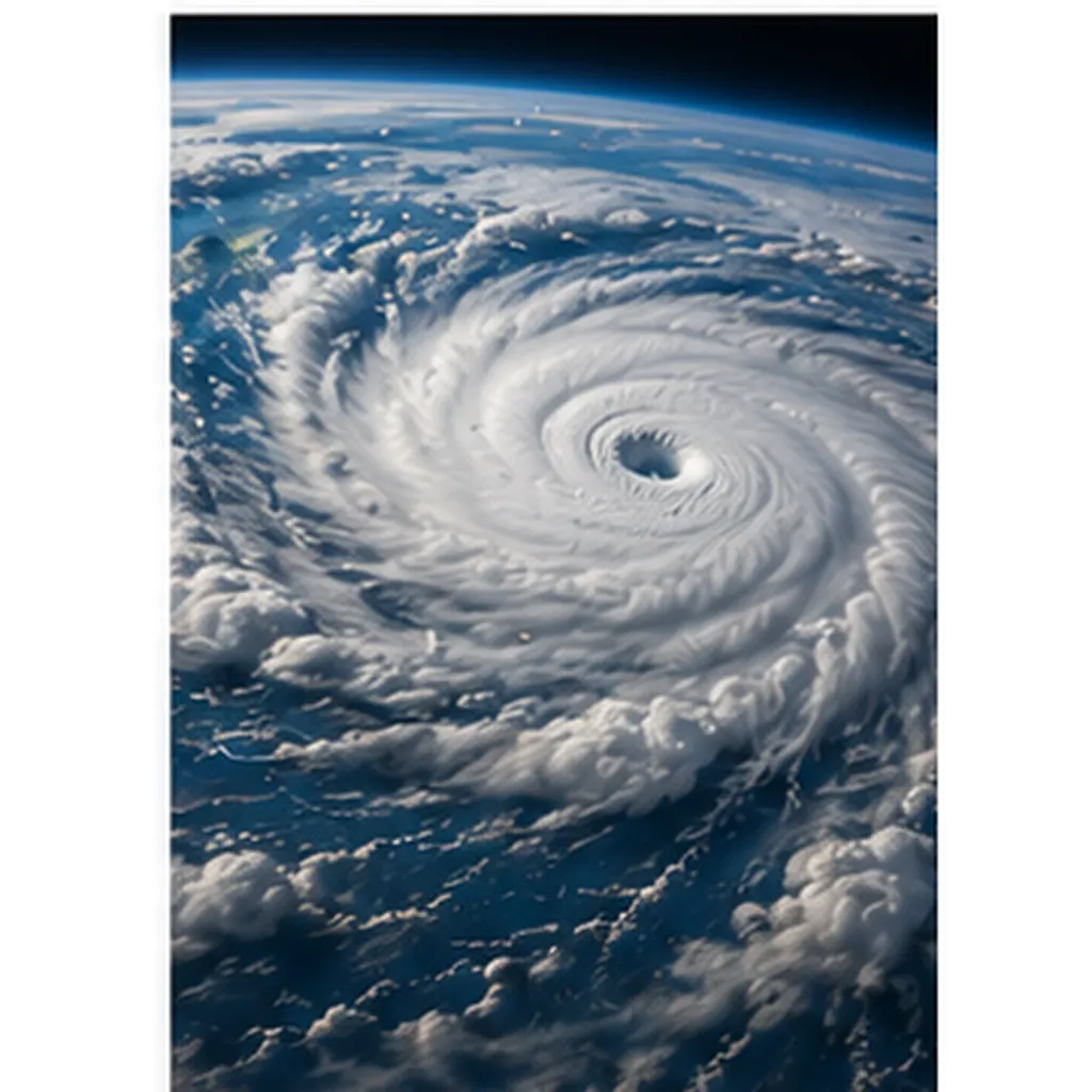 Illustration of some storms spin like giant wheels for the question "Why do some storms spin like giant wheels?"