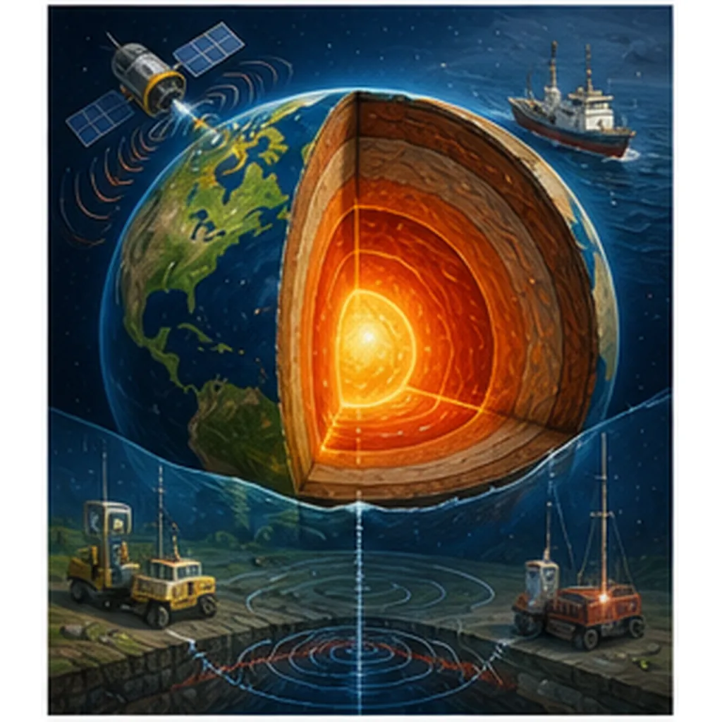 Illustration of scientists study earth's deep layers for the question "How do scientists study Earth's deep layers?"