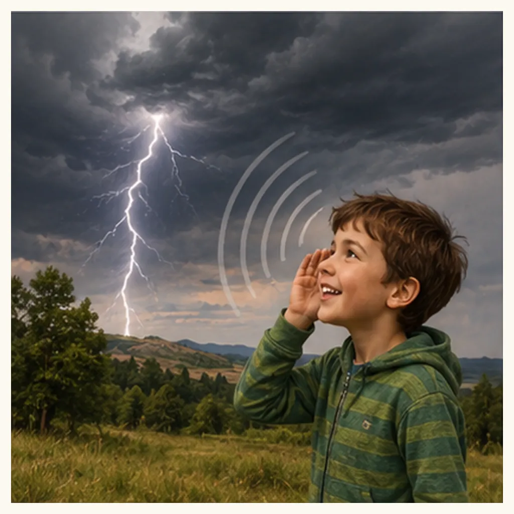 Illustration of thunder for the question "What is thunder?"