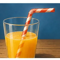 Illustration of a straw work for the question "How does a straw work?"