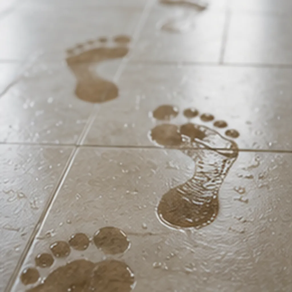 Illustration of wet footprints disappear for the question "Why do wet footprints disappear?"