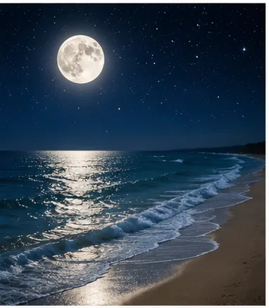 Illustration of the moon pull the ocean for the question "Why does the Moon pull the ocean?"