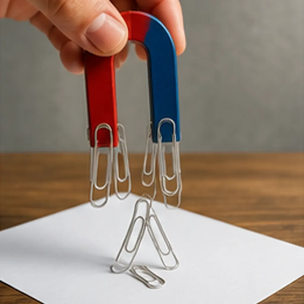 Illustration of magnets pull through paper for the question "How do magnets pull through paper?"
