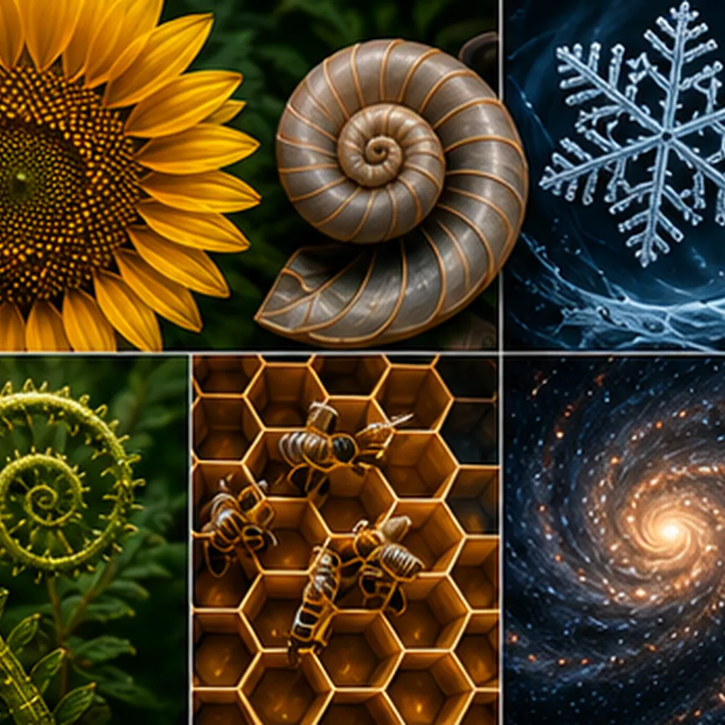 Illustration of patterns appear in nature for the question "Why do patterns appear in nature?"