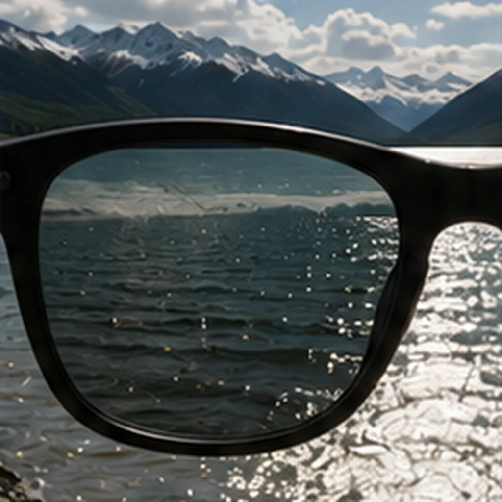 Illustration of polarised lenses cut glare for the question "Why do polarised lenses cut glare?"