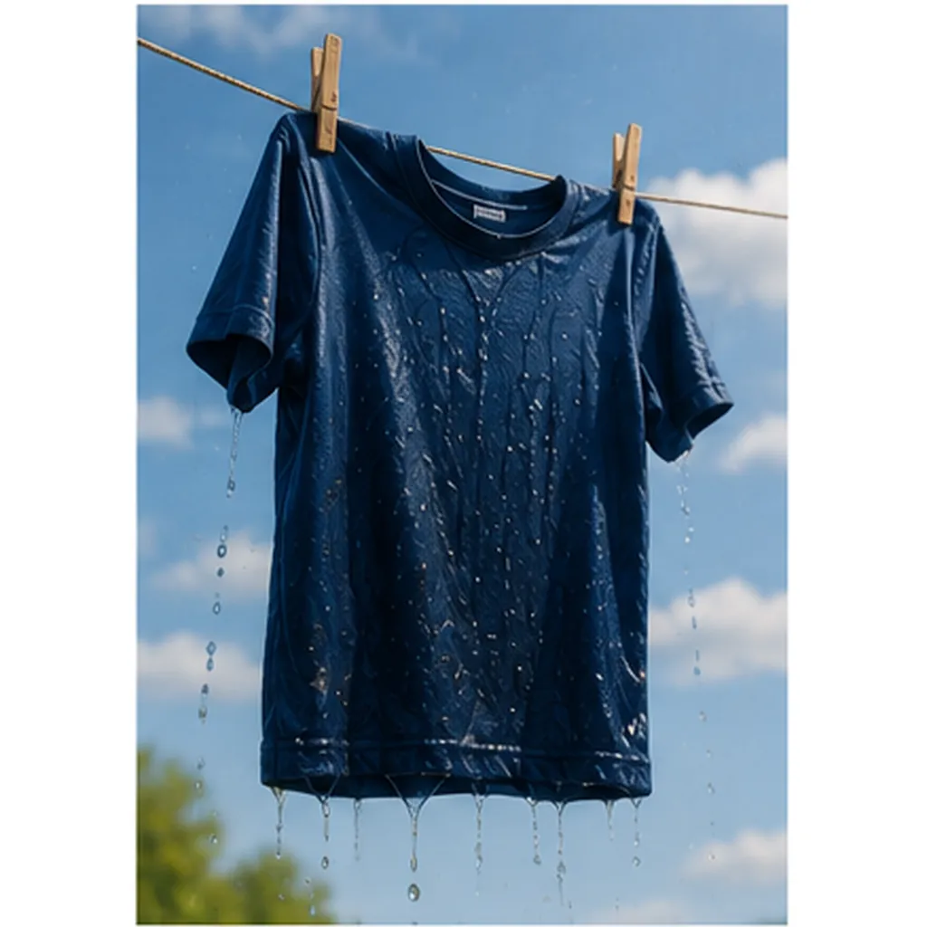 Illustration of wet clothes feel colder for the question "Why do wet clothes feel colder?"