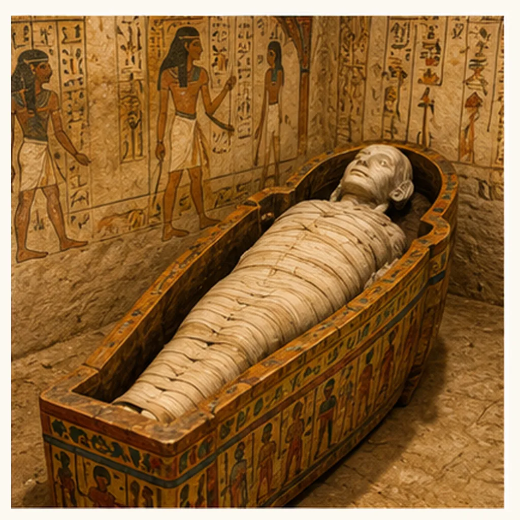 Illustration of a mummy for the question "What is a mummy?"