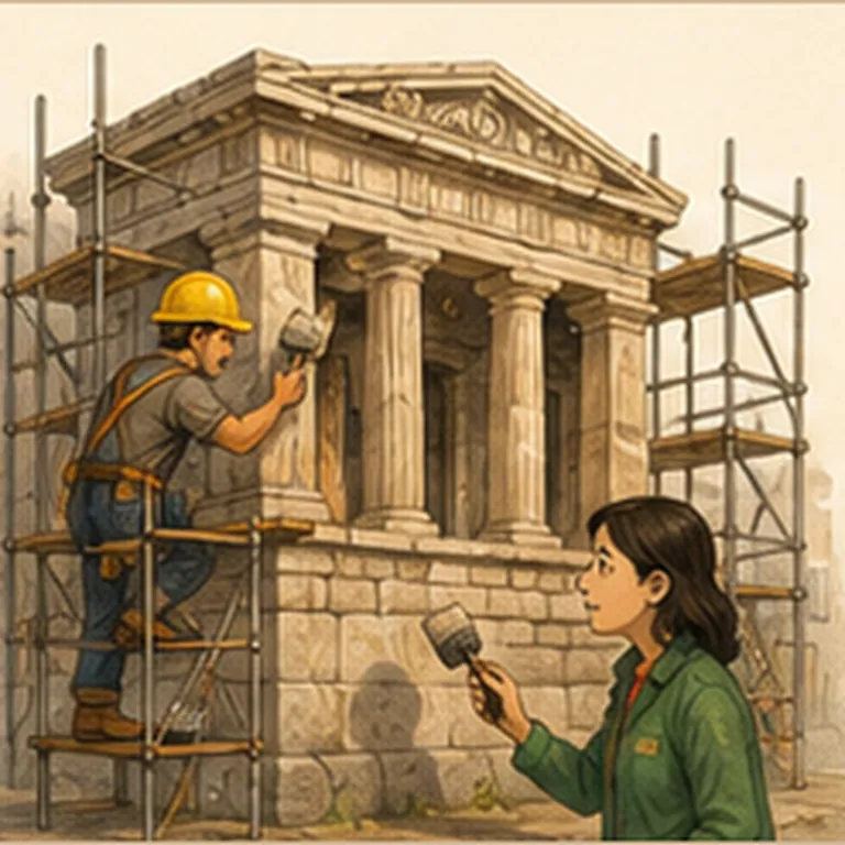 Illustration of old buildings get protected for the question "Why do old buildings get protected?"