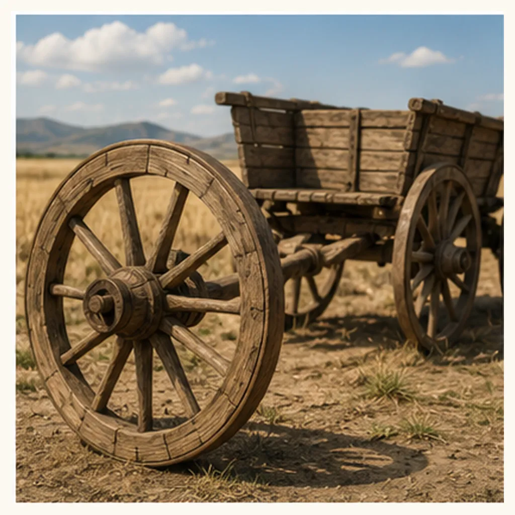 Illustration of people invent wheels for the question "Why did people invent wheels?"