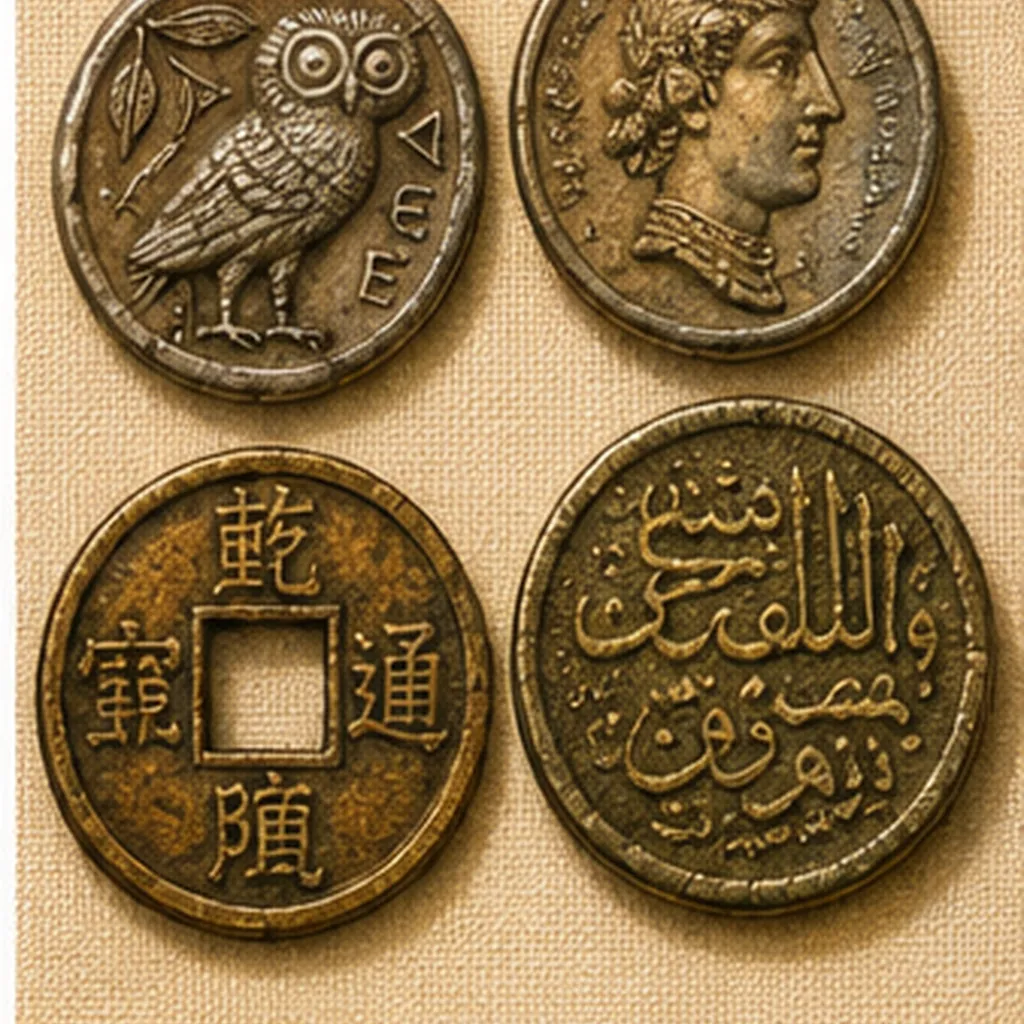 Illustration of an old coin for the question "What is an old coin?"