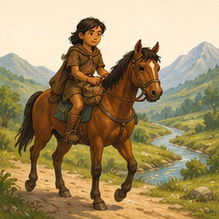 Illustration of people travel by horse for the question "Why did people travel by horse?"