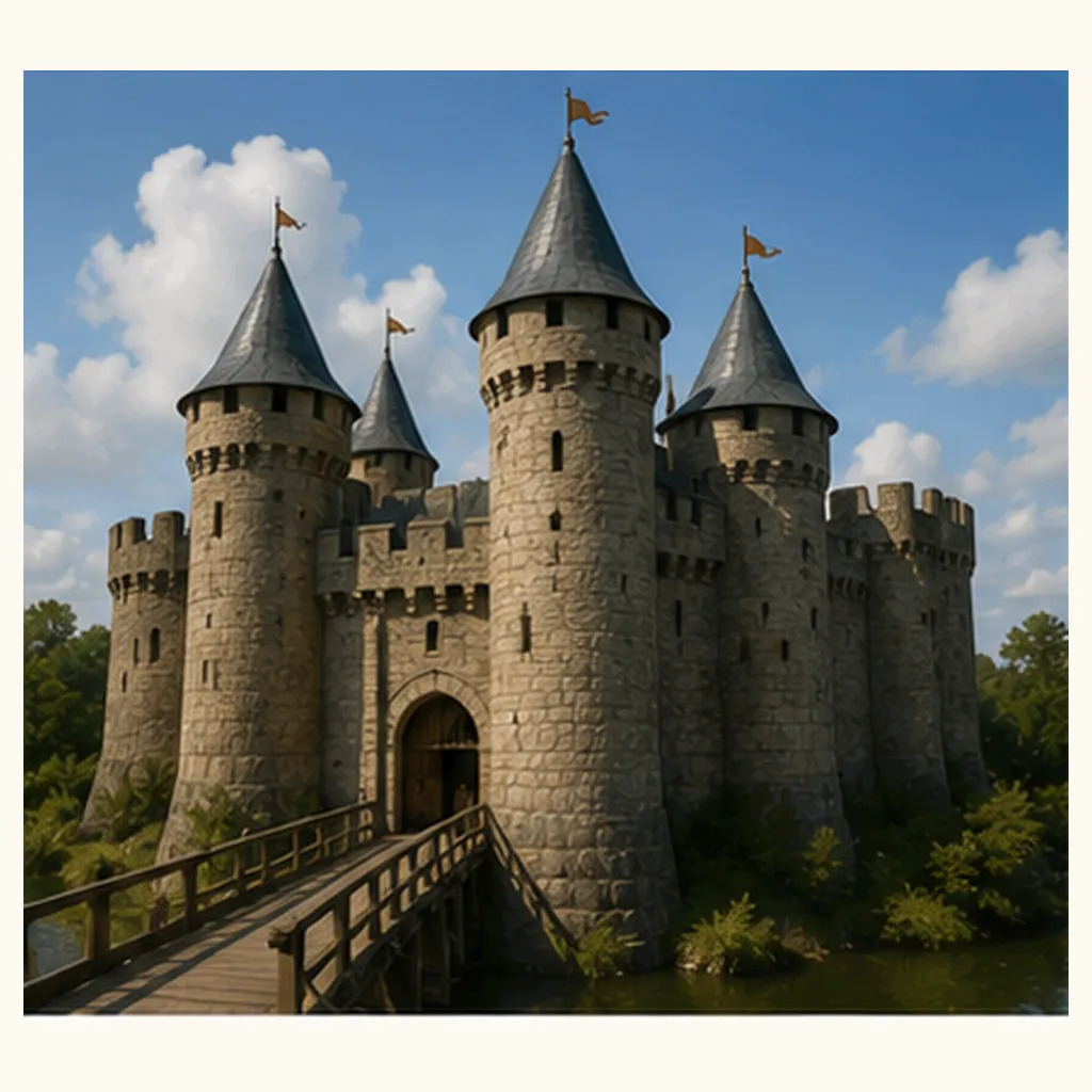 Illustration of people build castles for the question "Why did people build castles?"