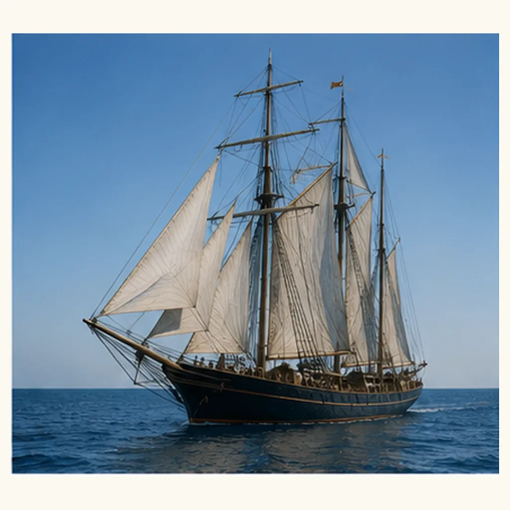 Illustration of people sail across oceans for the question "Why did people sail across oceans?"