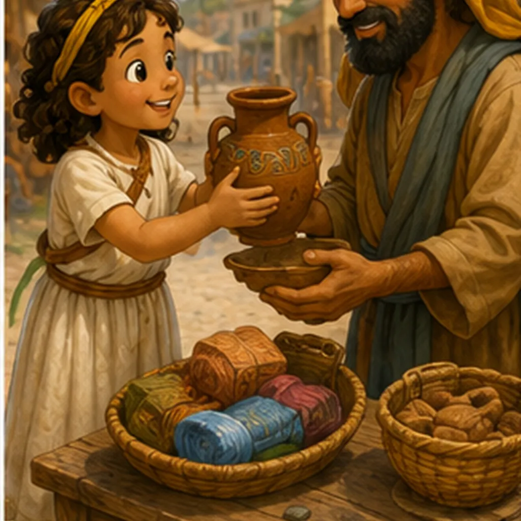 Illustration of ancient people trade for the question "Why did ancient people trade?"