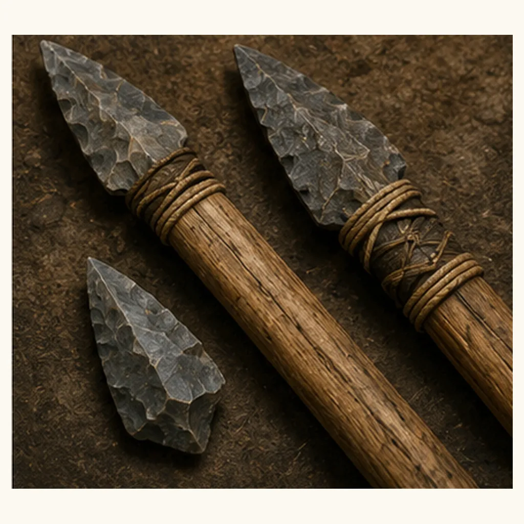 Illustration of ancient people make tools for the question "Why did ancient people make tools?"
