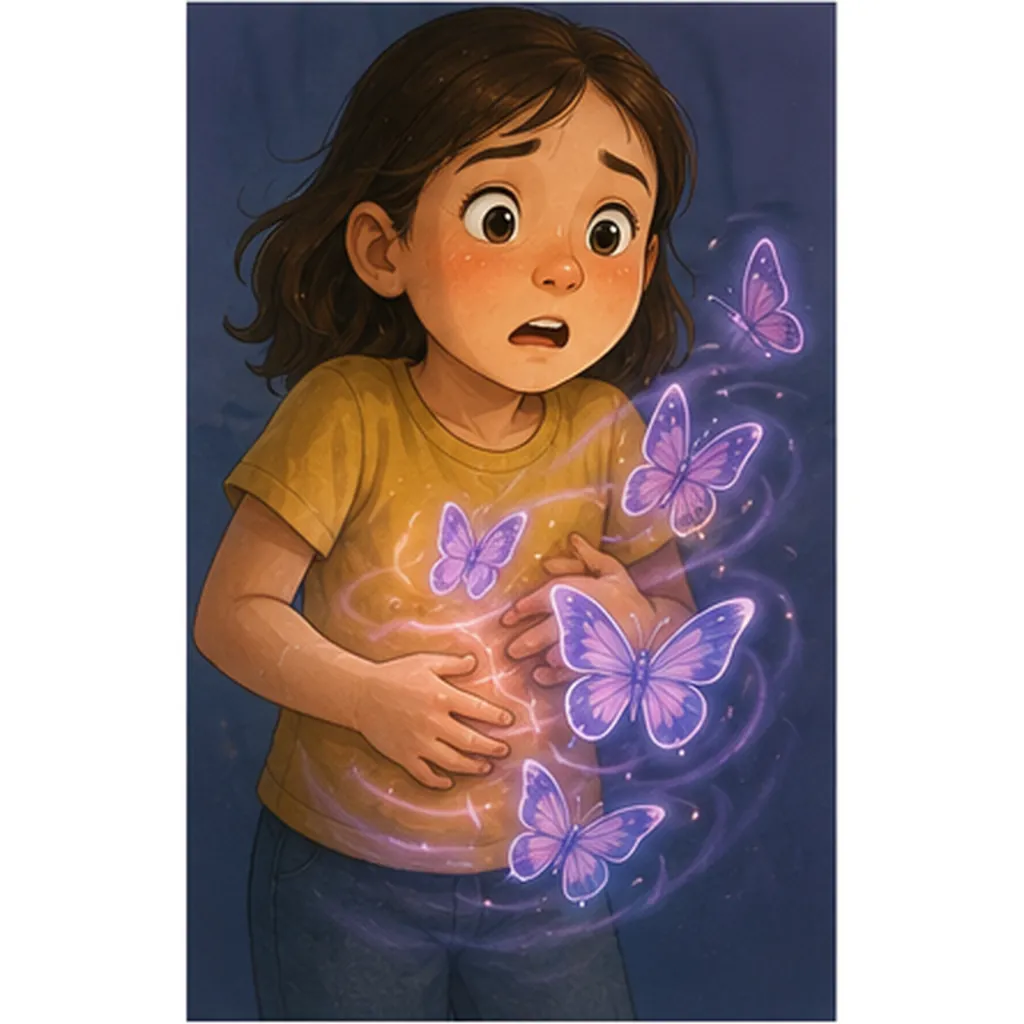 Illustration of we get butterflies in our stomach for the question "Why do we get butterflies in our stomach?"