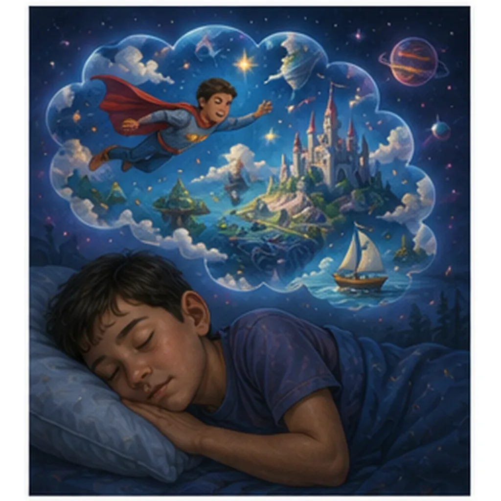Illustration of people dream while sleeping for the question "Why do people dream while sleeping?"