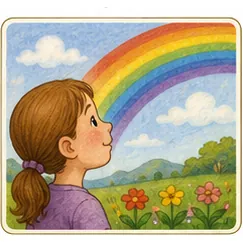 Illustration of eyes see colour for the question "How do eyes see colour?"