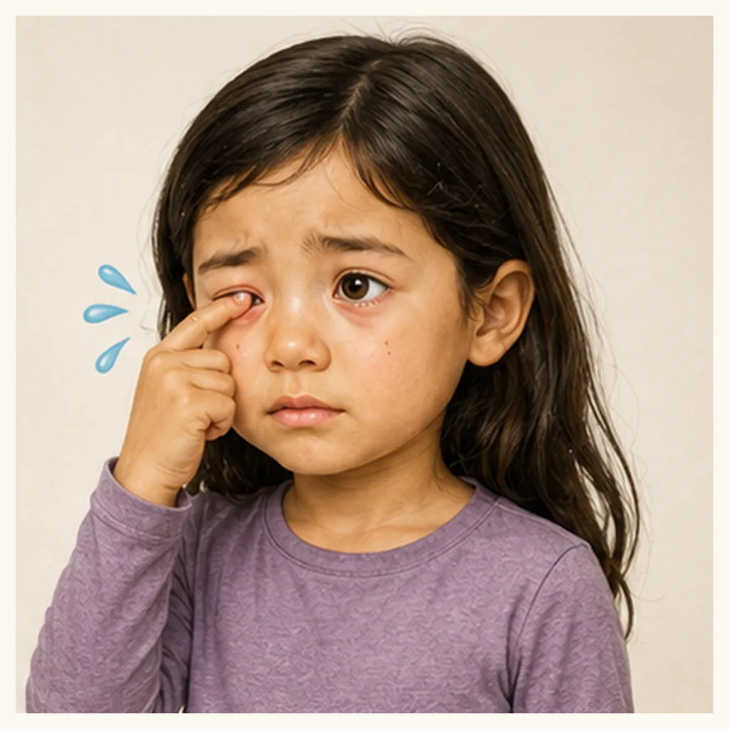 Illustration of our eyes water for the question "Why do our eyes water?"