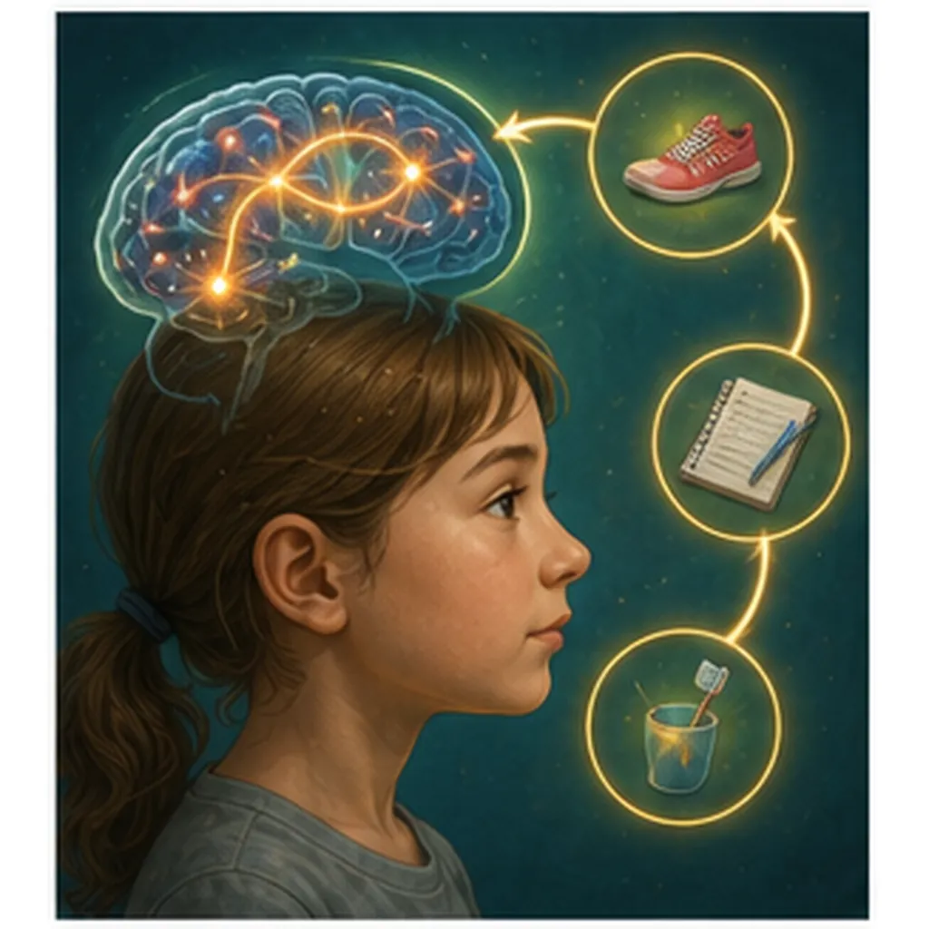 Illustration of habits shape the brain for the question "How do habits shape the brain?"