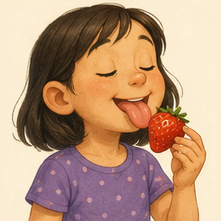 Illustration of the tongue taste food for the question "How does the tongue taste food?"