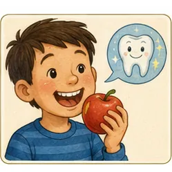 Illustration of we have teeth for the question "Why do we have teeth?"