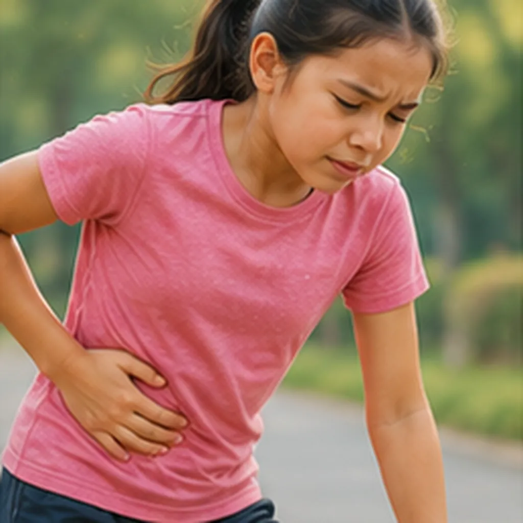 Illustration of we get a stitch when running for the question "Why do we get a stitch when running?"