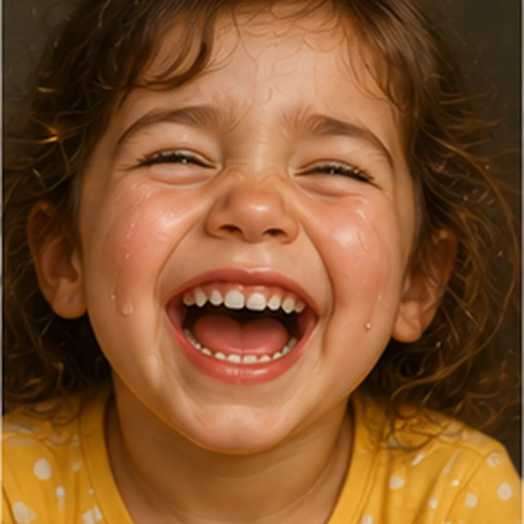 Illustration of our eyes make tears when we laugh for the question "Why do our eyes make tears when we laugh?"