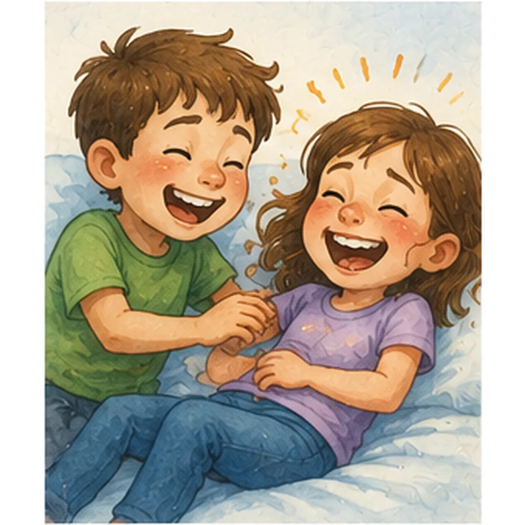 Illustration of we ticklish for the question "Why are we ticklish?"