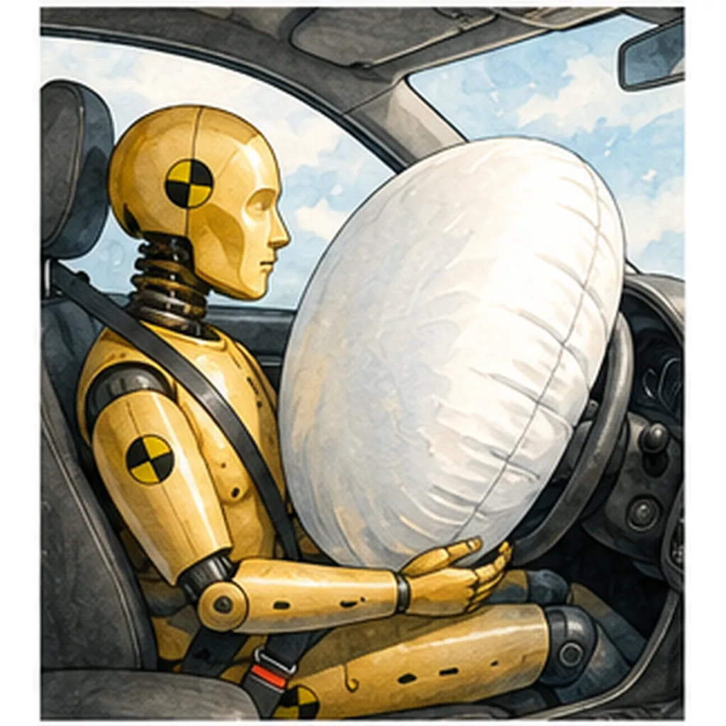 Illustration of airbags inflate so quickly for the question "How do airbags inflate so quickly?"