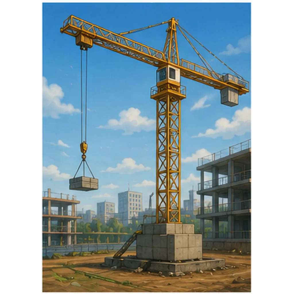 Illustration of cranes not fall over for the question "Why do cranes not fall over?"
