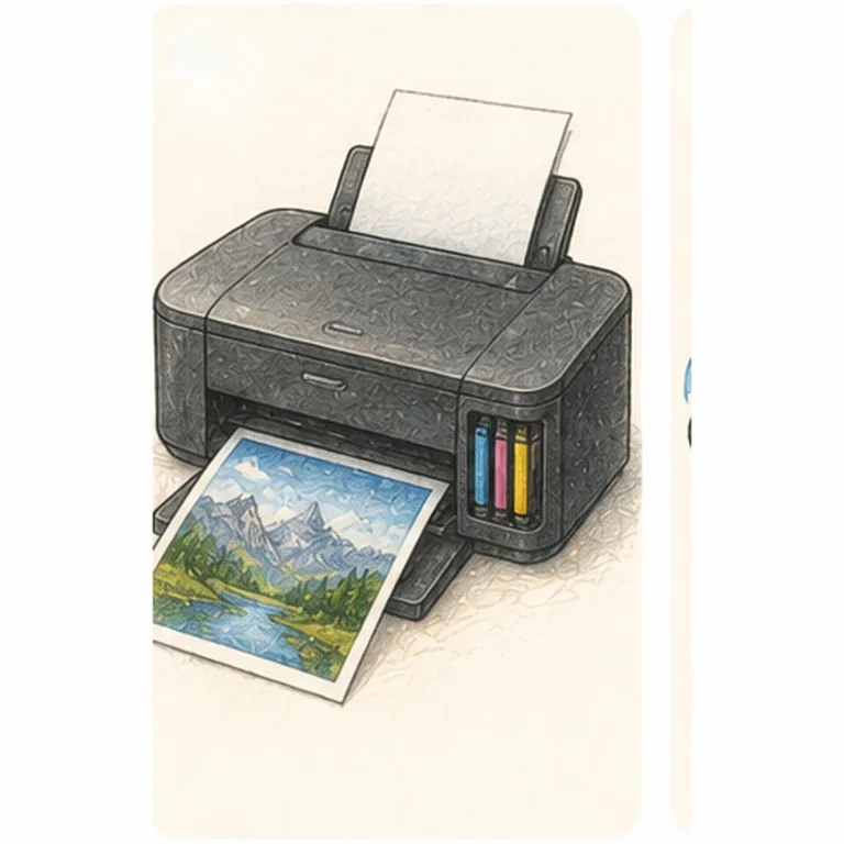 Illustration of printers print pictures for the question "How do printers print pictures?"