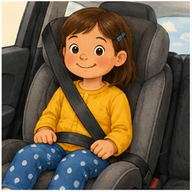 Illustration of seatbelts keep us safe for the question "How do seatbelts keep us safe?"