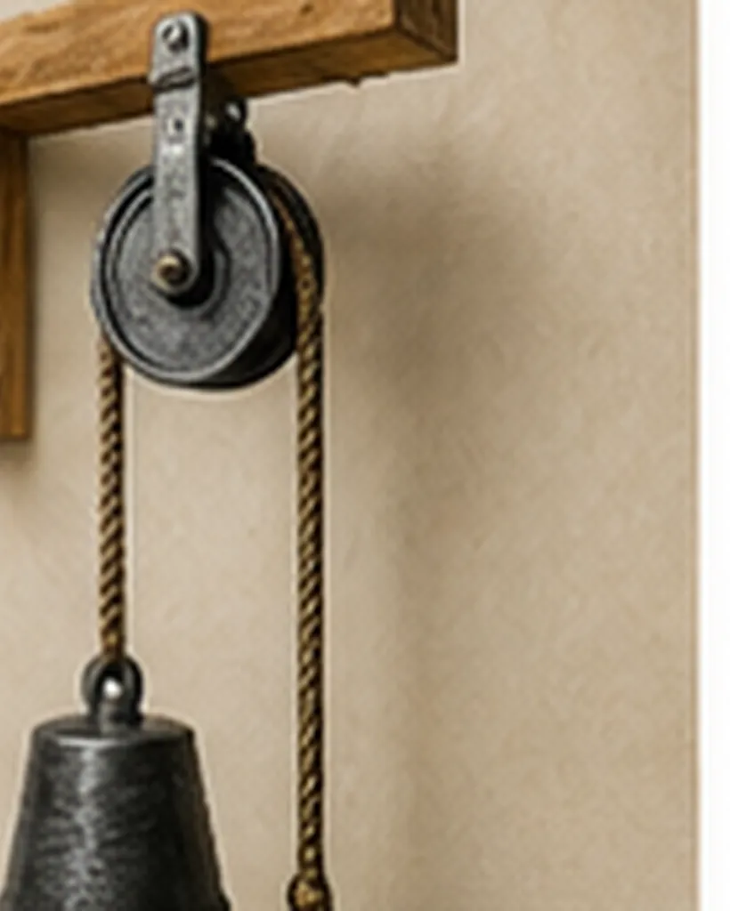 Illustration of a pulley for the question "What is a pulley?"