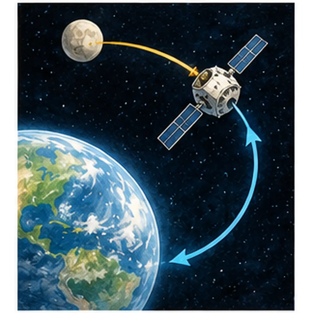 Illustration of spacecraft use gravity to change speed for the question "How do spacecraft use gravity to change speed?"