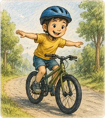 Illustration of bicycles stay balanced for the question "Why do bicycles stay balanced?"