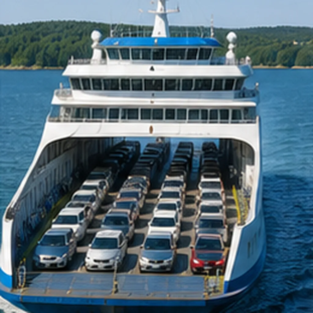 Illustration of ferries carry so many cars for the question "How do ferries carry so many cars?"