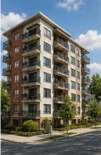 Illustration of people live in apartments for the question "Why do people live in apartments?"