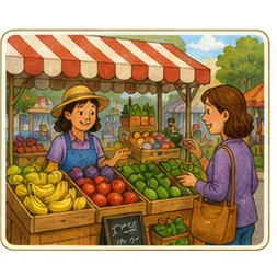 Illustration of a market for the question "What is a market?"