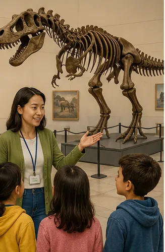 Illustration of a museum guide for the question "What is a museum guide?"